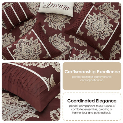 Ensemble de Couette Traditionnel Damassé 7 Pièces Nanshing Tiana