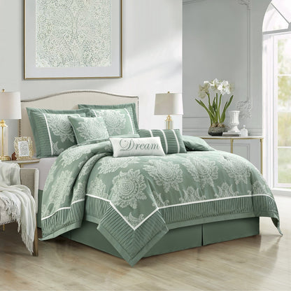 Ensemble de Couette Traditionnel Damassé 7 Pièces Nanshing Tiana
