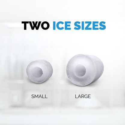 Fabrique de glaçons de comptoir Newair de 26 lbs, portable et légère, commandes intuitives, taille de glaçons grande ou petite, pièces sans BPA.