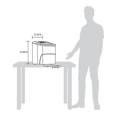 Fabrique de glaçons de comptoir Newair de 26 lbs, portable et légère, commandes intuitives, taille de glaçons grande ou petite, pièces sans BPA.