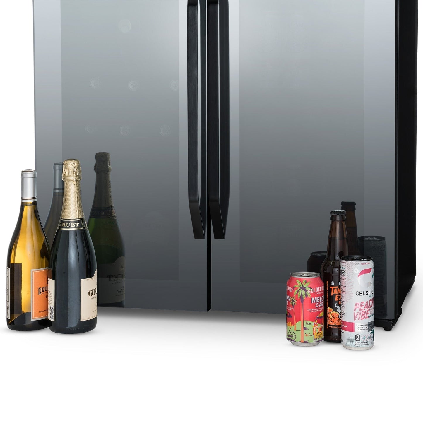 Réfrigérateur à vin et boissons Newair, 18 bouteilles et 59 canettes, double zone de température, autonome, contrôle numérique de la température