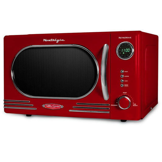 Nostalgia Retro Countertop Microwave 1.1 Cu Ft & 1000 Watt