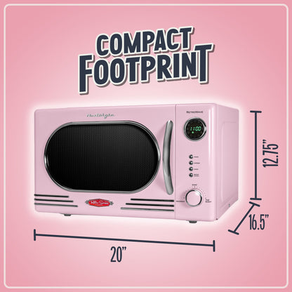 Nostalgia Retro Countertop Microwave 1.1 Cu Ft & 1000 Watt