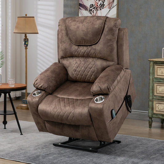 Chaise inclinable à levage électrique améliorée, modèle phare, à double moteur, avec contrôle indépendant, surdimensionnée, inclinable à 180° et à dossier plat.