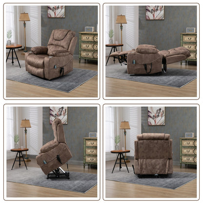 Chaise inclinable à levage électrique améliorée, modèle phare, à double moteur, avec contrôle indépendant, surdimensionnée, inclinable à 180° et à dossier plat.