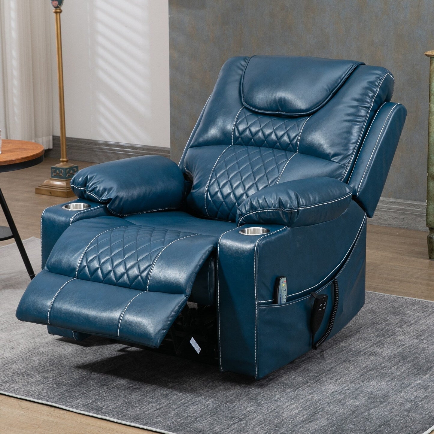 Chaise inclinable à levage électrique améliorée, modèle phare, à double moteur, avec contrôle indépendant, surdimensionnée, inclinable à 180° et à dossier plat.