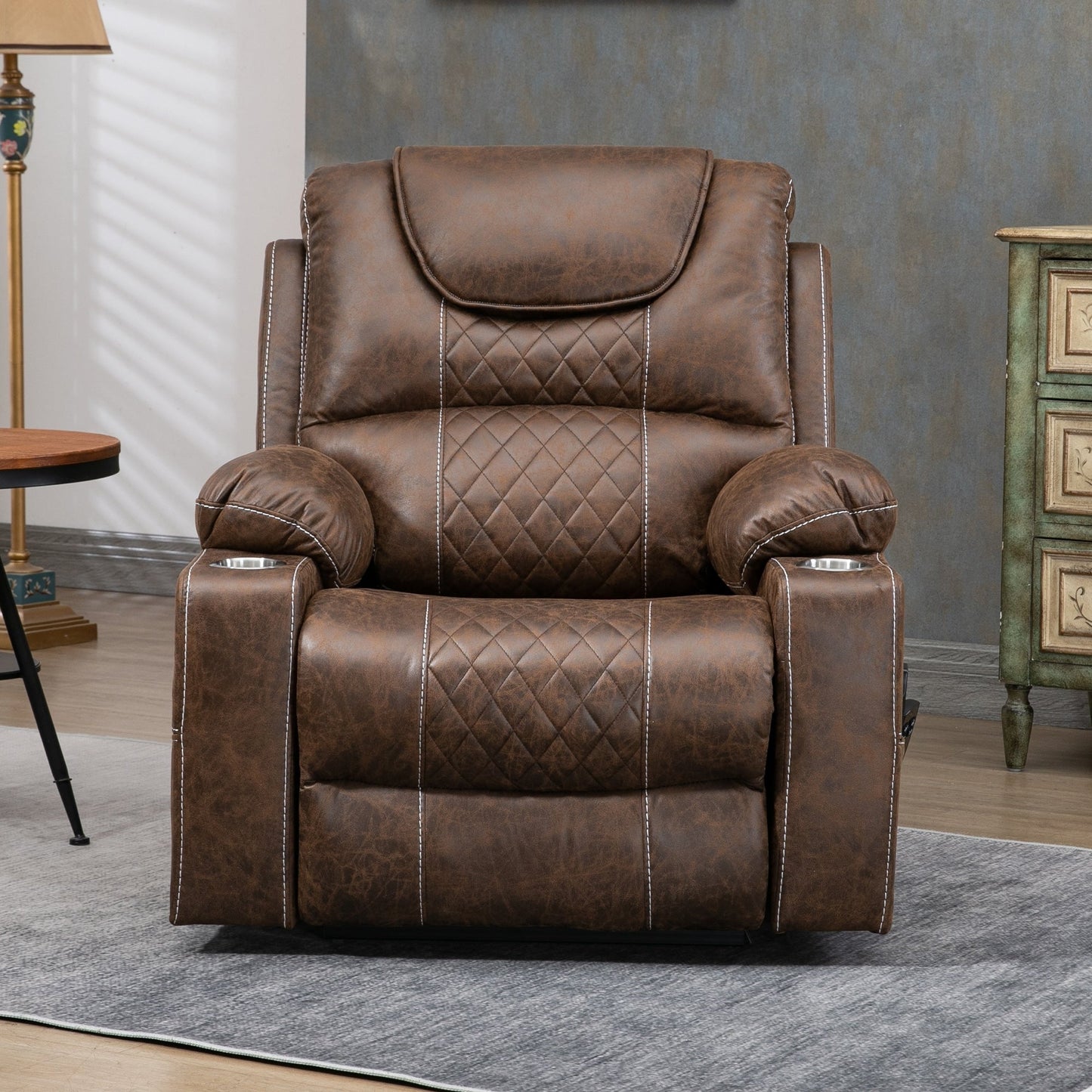 Chaise inclinable à levage électrique améliorée, modèle phare, à double moteur, avec contrôle indépendant, surdimensionnée, inclinable à 180° et à dossier plat.