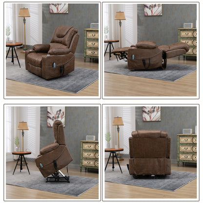 Chaise inclinable à levage électrique améliorée, modèle phare, à double moteur, avec contrôle indépendant, surdimensionnée, inclinable à 180° et à dossier plat.