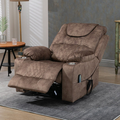 Chaise inclinable à levage électrique améliorée, modèle phare, à double moteur, avec contrôle indépendant, surdimensionnée, inclinable à 180° et à dossier plat.