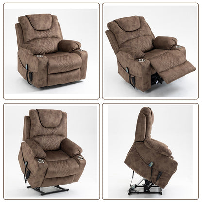 Chaise inclinable à levage électrique améliorée, modèle phare, à double moteur, avec contrôle indépendant, surdimensionnée, inclinable à 180° et à dossier plat.