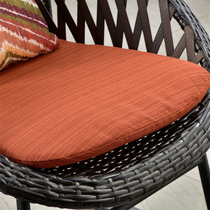 Ensemble de bistro pour terrasse OVIOS, 3 pièces, avec chaises à bascule et table basse en verre