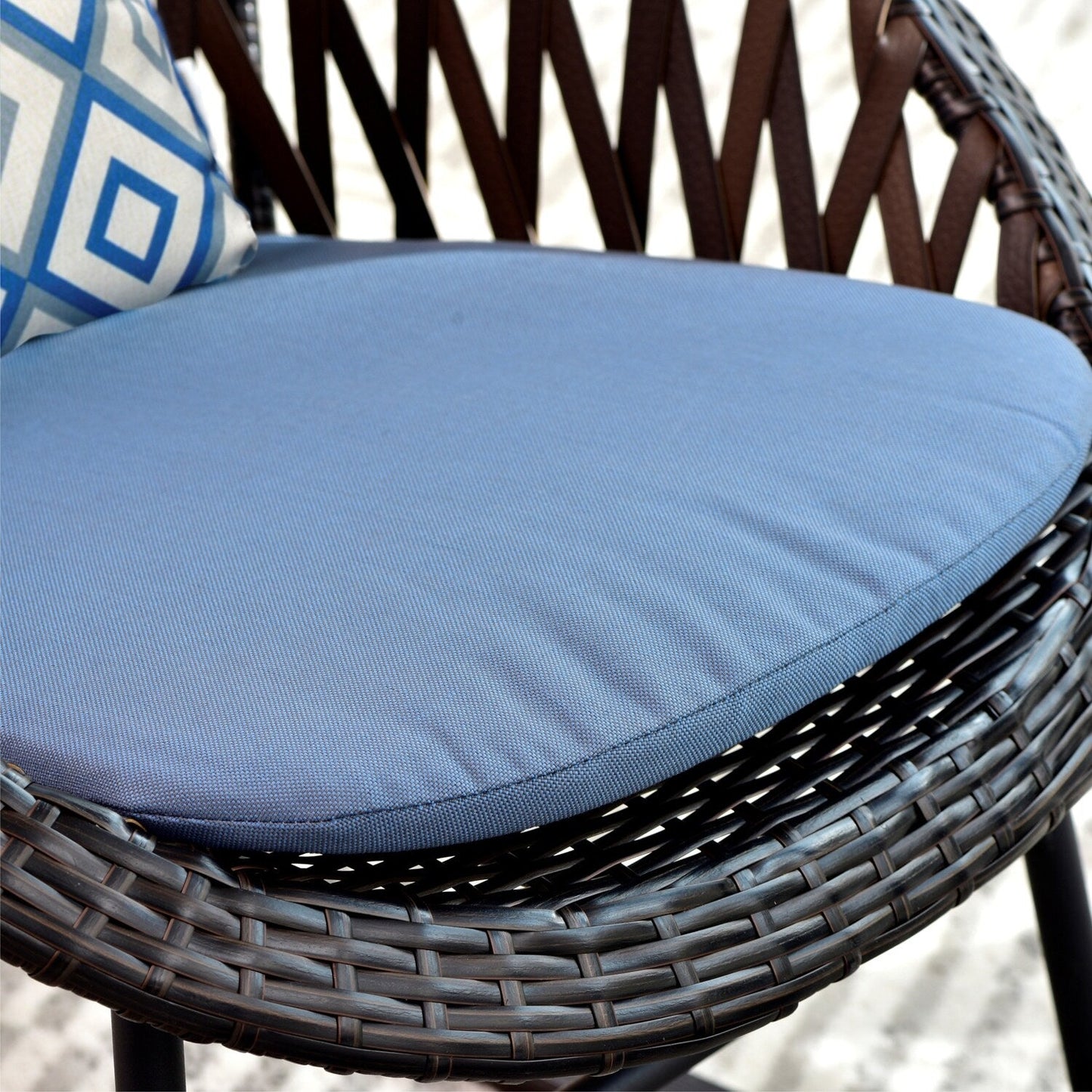 Ensemble de bistro pour terrasse OVIOS, 3 pièces, avec chaises à bascule et table basse en verre
