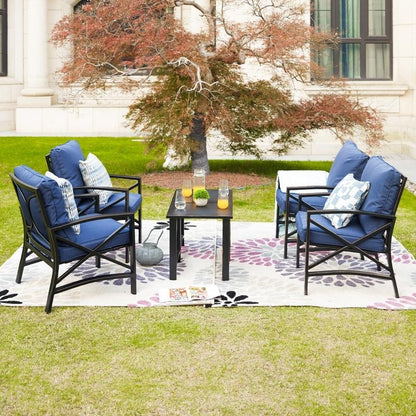 Ensemble de salon d'extérieur PATIO FESTIVAL 6 pièces avec 4 places assises et coussins