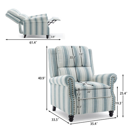 Fauteuils inclinables à commande manuelle avec garniture à clous cloutés