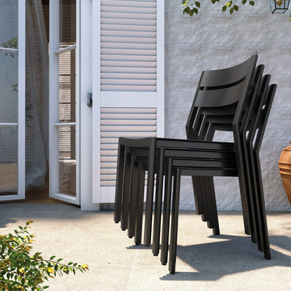 Ensemble de repas d'extérieur en aluminium Pellebant, 5/7/9 pièces, table extensible et chaises empilables