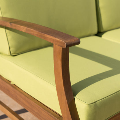 Ensemble de salon d'extérieur 7 pièces en bois d'acacia Perla de Christopher Knight Home