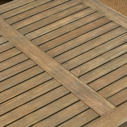 Ensemble de canapé d'extérieur Perla en bois d'acacia, 7 pièces, avec coussins, par Christopher Knight Home