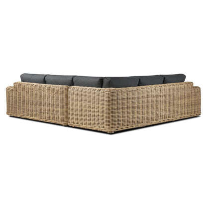 Ensemble d'assises d'angle d'extérieur/de terrasse Poly &amp; Bark Puglia avec table basse