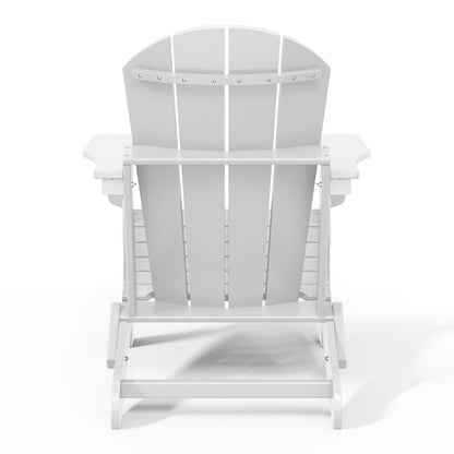 Polytrends Laguna Weather Resistant Outdoor Patio Folding Adirondack Chairs (Set of 4)