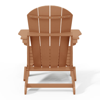 Polytrends Laguna Weather Resistant Outdoor Patio Folding Adirondack Chairs (Set of 4)