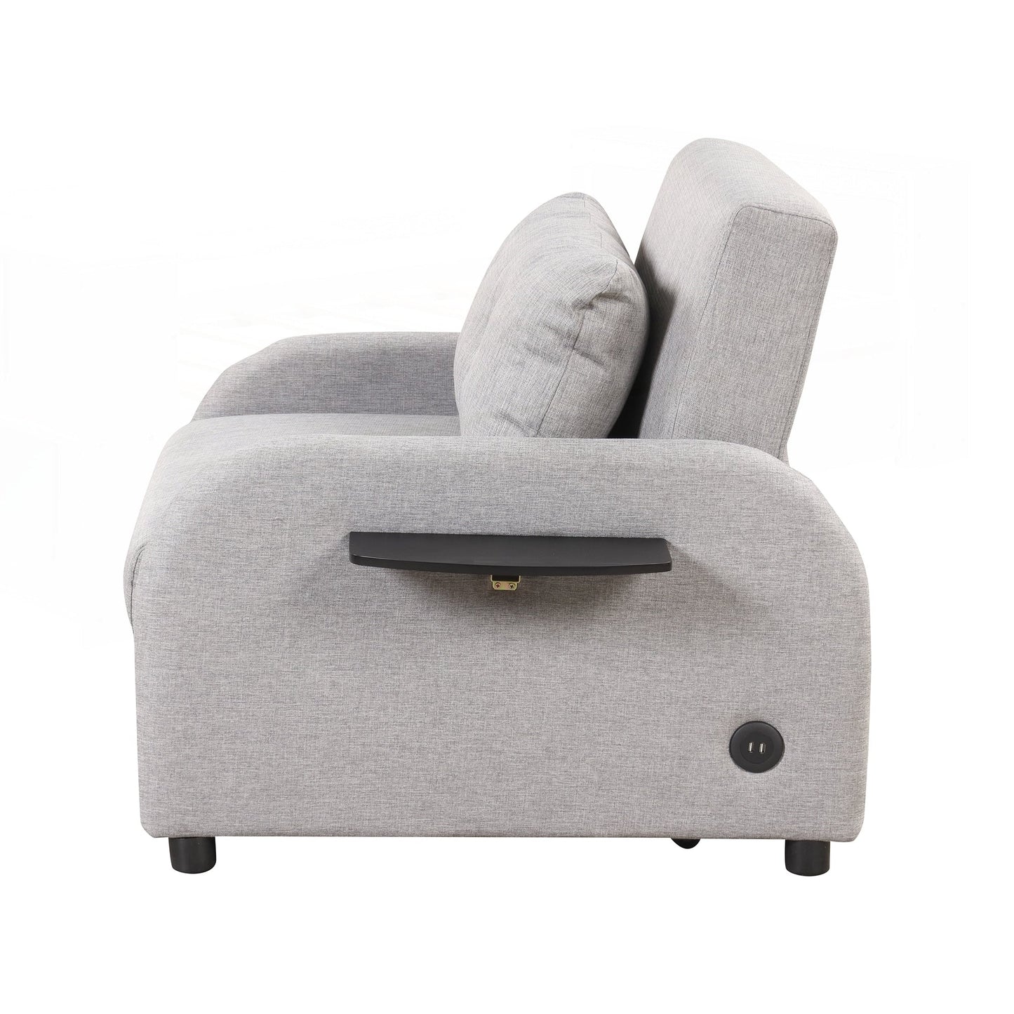 Canapé-lit escamotable 3 en 1 avec 2 tables d'appoint