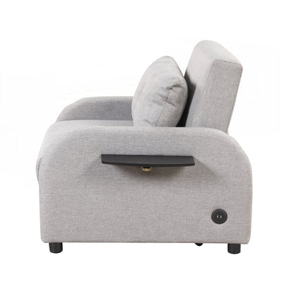 Canapé-lit escamotable 3 en 1 avec 2 tables d'appoint