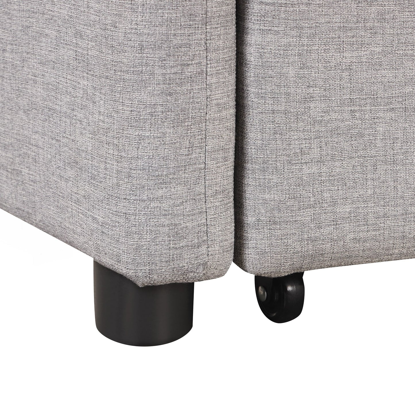 Canapé-lit escamotable 3 en 1 avec 2 tables d'appoint
