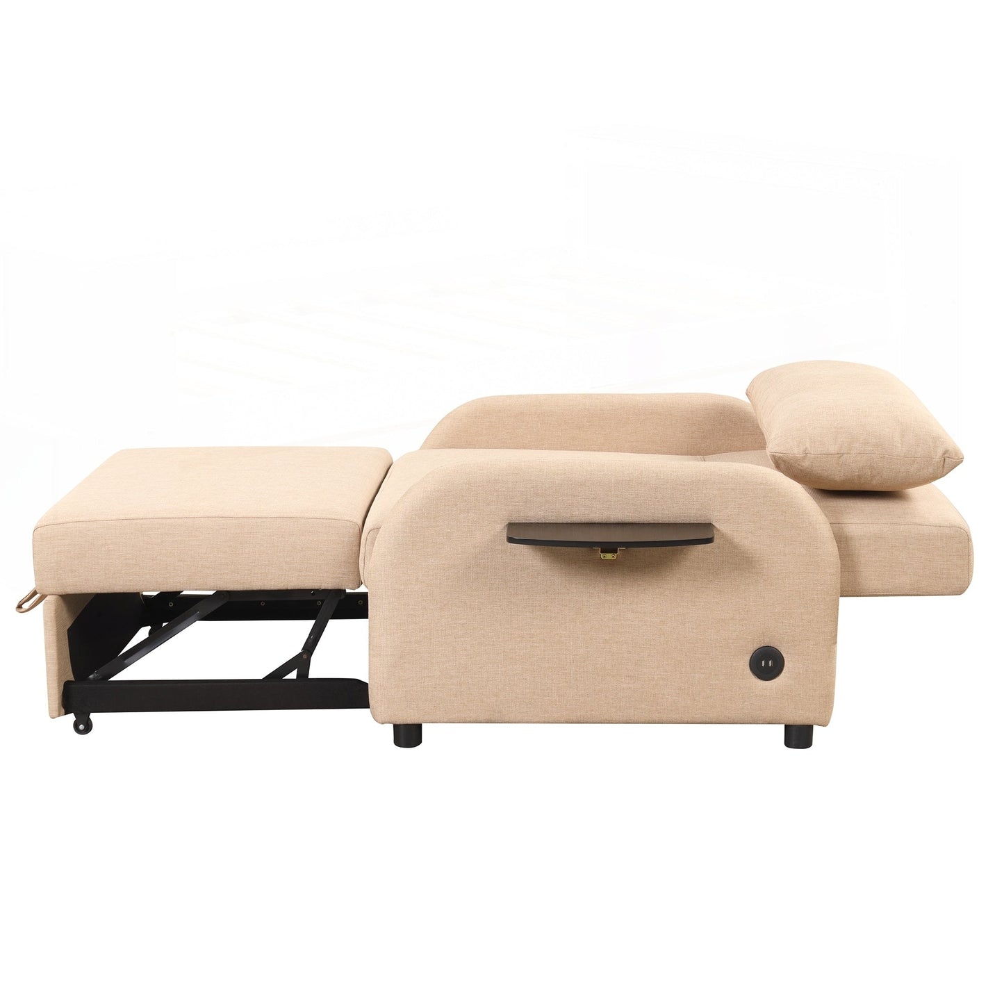 Canapé-lit escamotable 3 en 1 avec 2 tables d'appoint
