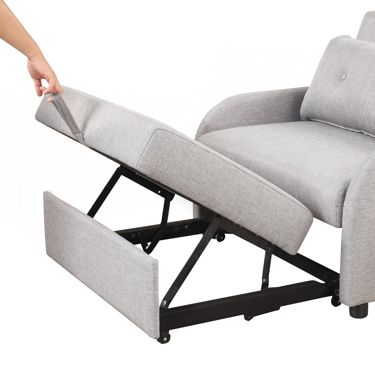 Canapé-lit escamotable 3 en 1 avec 2 tables d'appoint