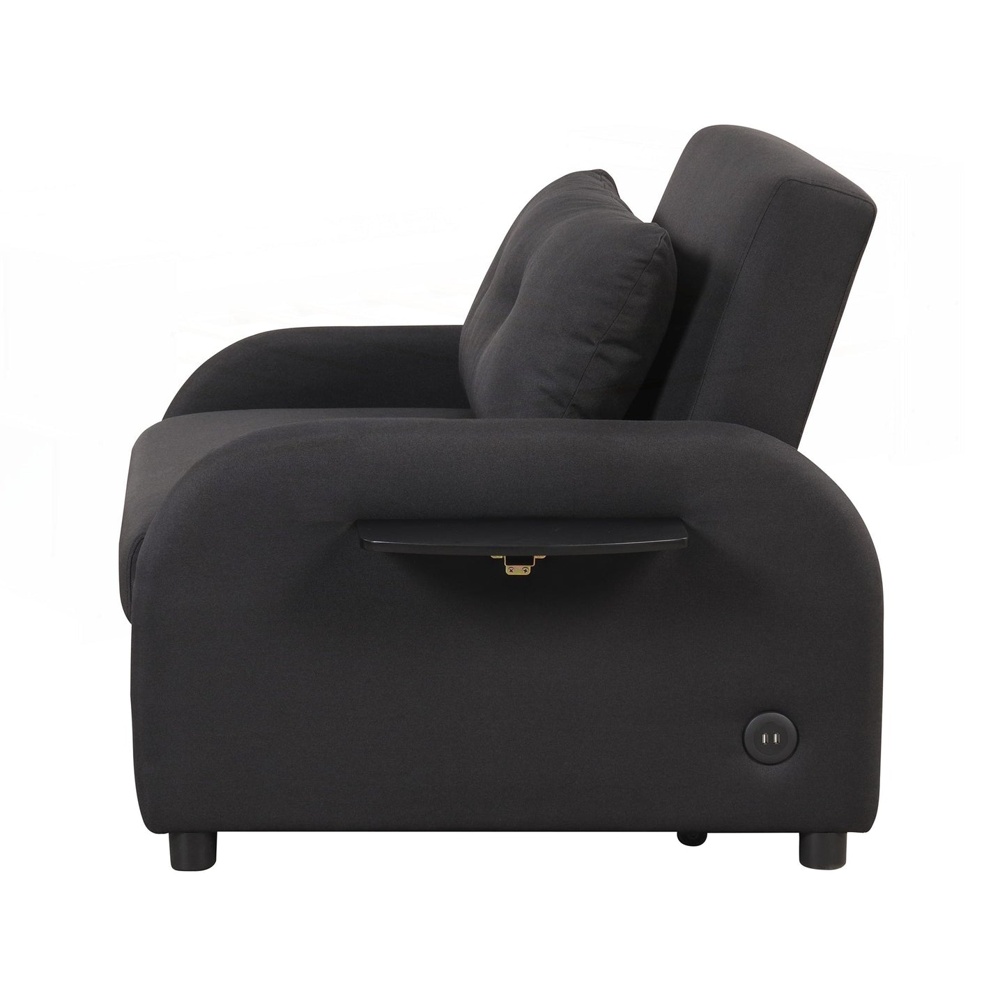 Canapé-lit escamotable 3 en 1 avec 2 tables d'appoint