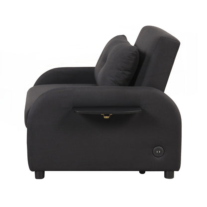 Canapé-lit escamotable 3 en 1 avec 2 tables d'appoint
