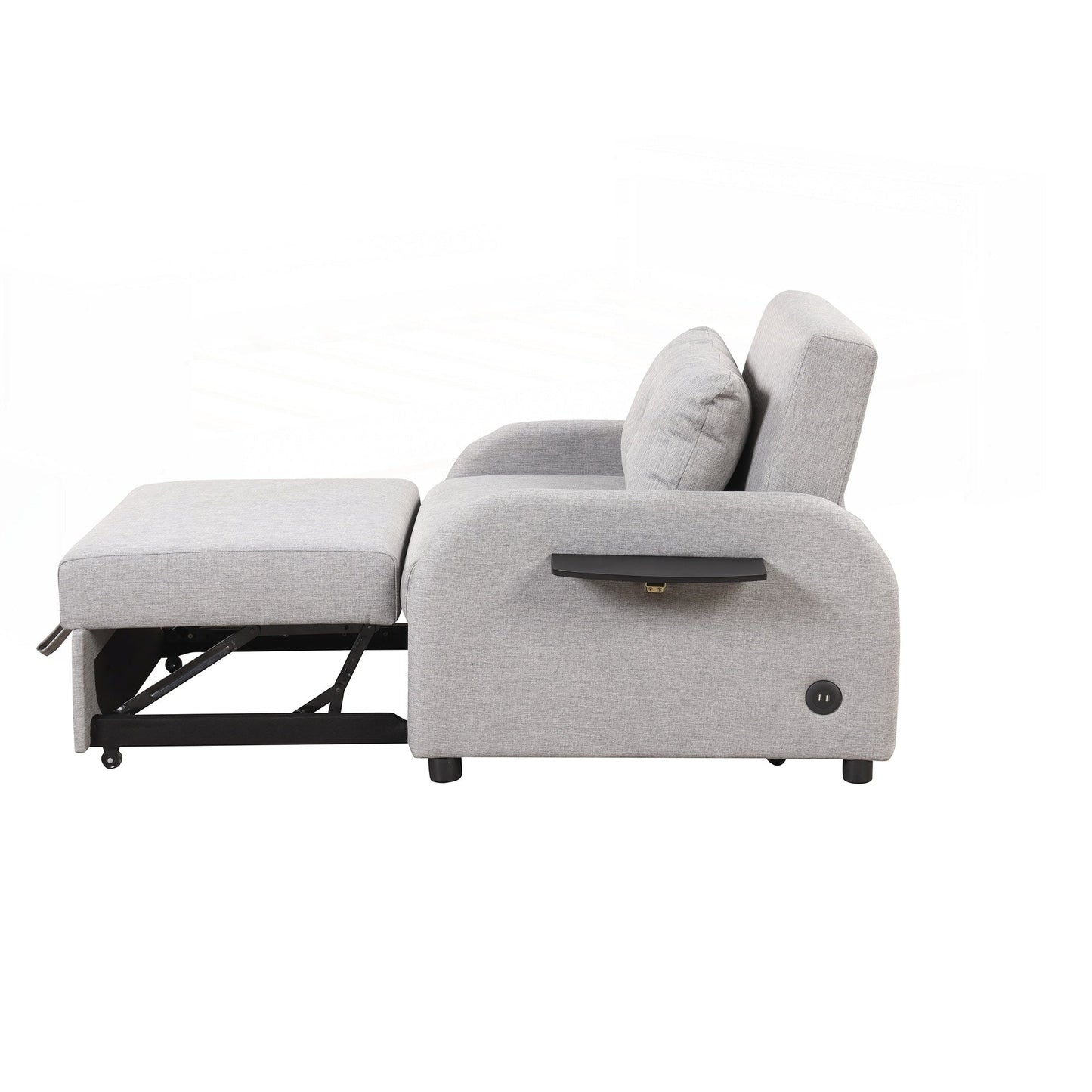 Canapé-lit escamotable 3 en 1 avec 2 tables d'appoint