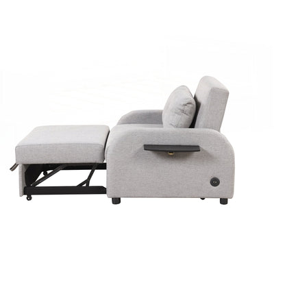 Canapé-lit escamotable 3 en 1 avec 2 tables d'appoint