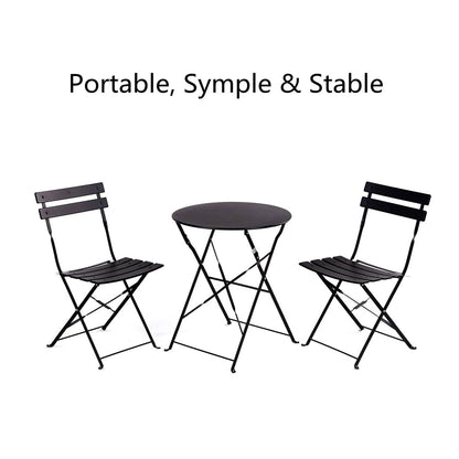 Table ronde pour 2 personnes - Ensemble bistrot de 23,6 pouces de long