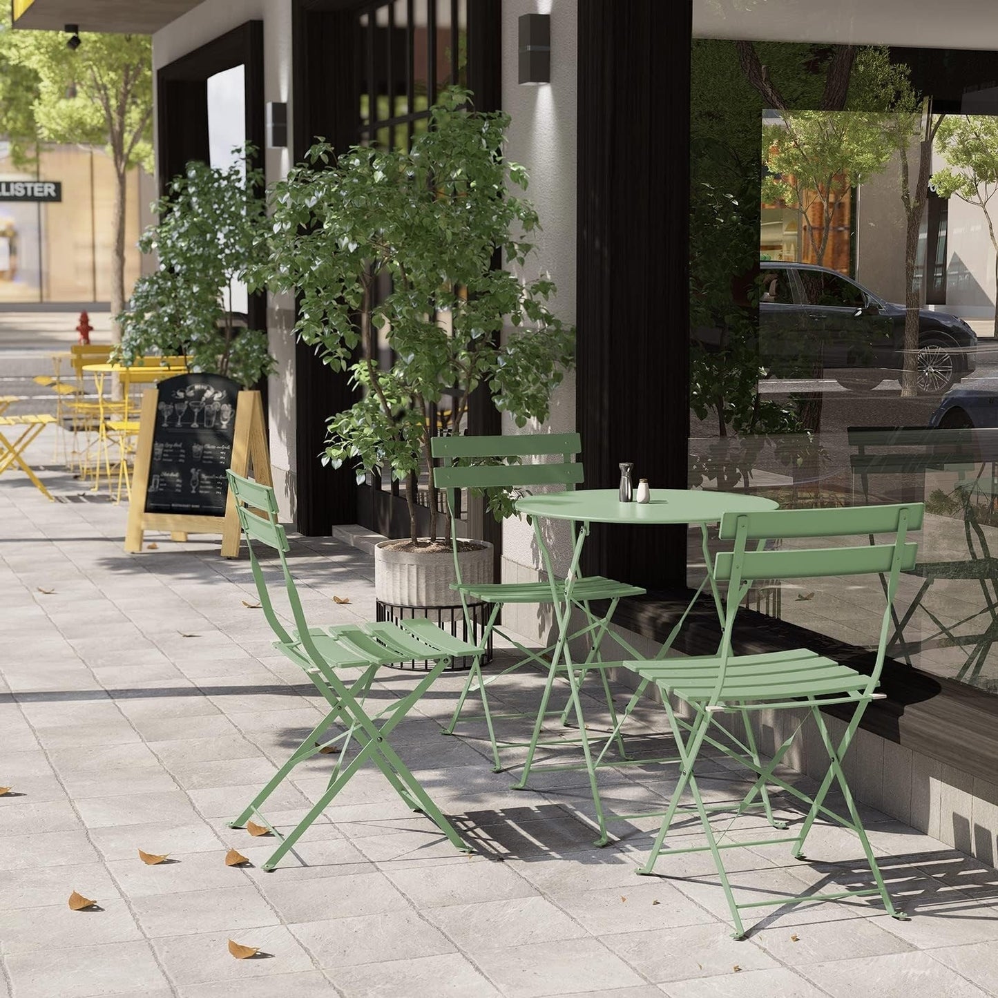 Table ronde pour 2 personnes - Ensemble bistrot de 23,6 pouces de long