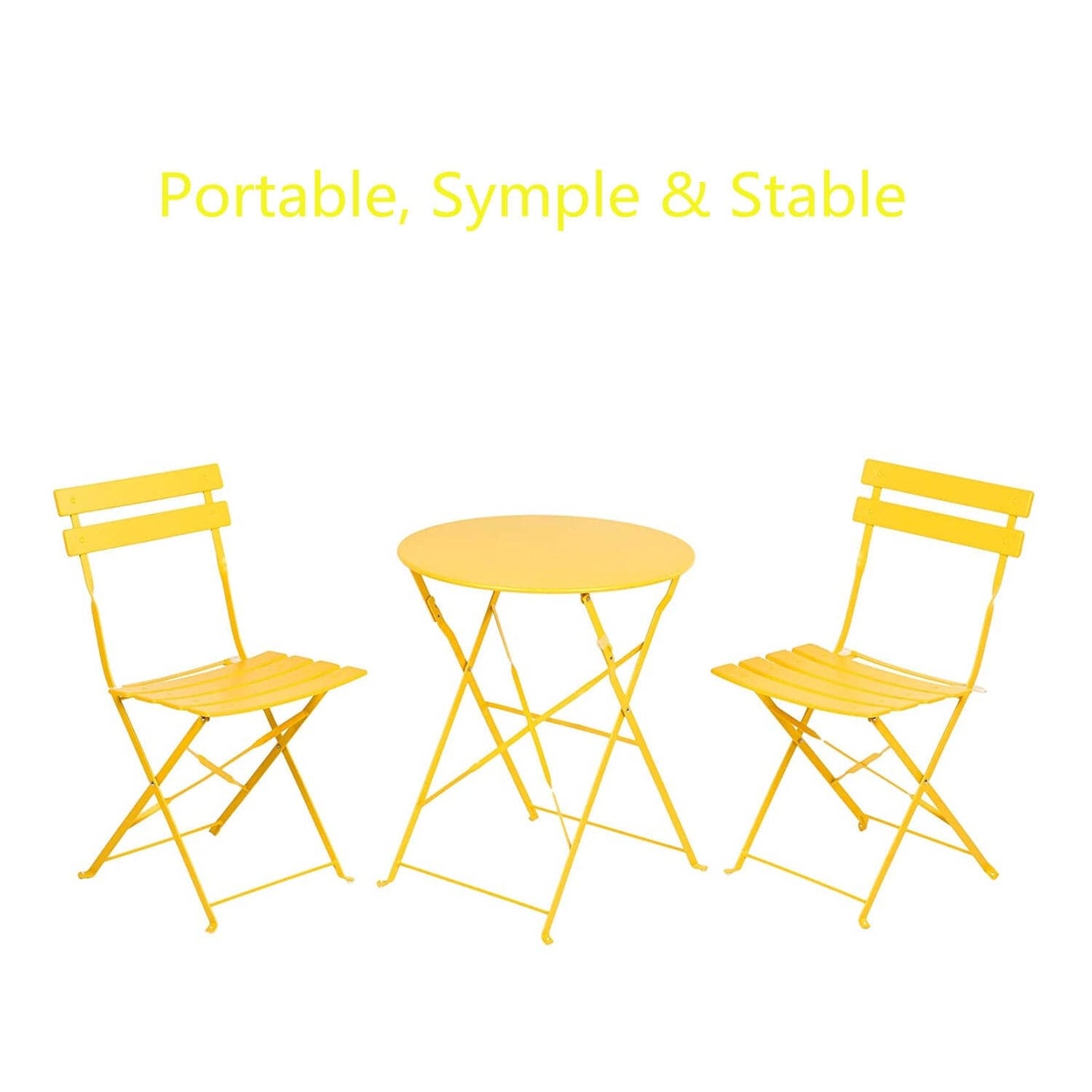 Table ronde pour 2 personnes - Ensemble bistrot de 23,6 pouces de long
