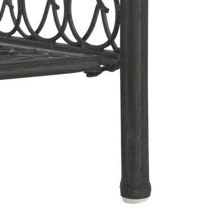 SAFAVIEH Bryn Victorian Wrought Iron 4-Tier Outdoor Bakers Rack - 25 In. W x 15 In. D x 63 In. H - 25W x 15D x 63H