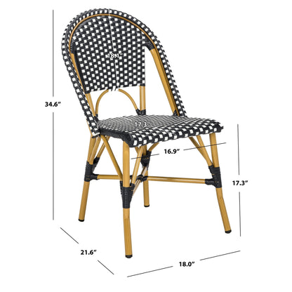 SAFAVIEH Marolyn Chaise de salle à manger empilable (lot de 2) - 46L x 56P x 89H