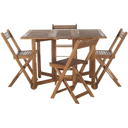 SAFAVIEH Ensemble de table de jardin Brandy 5 pièces pour extérieur - 43L x 35P x 29H (en pouces)