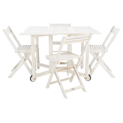 SAFAVIEH Ensemble de table de jardin Brandy 5 pièces pour extérieur - 43L x 35P x 29H (en pouces)