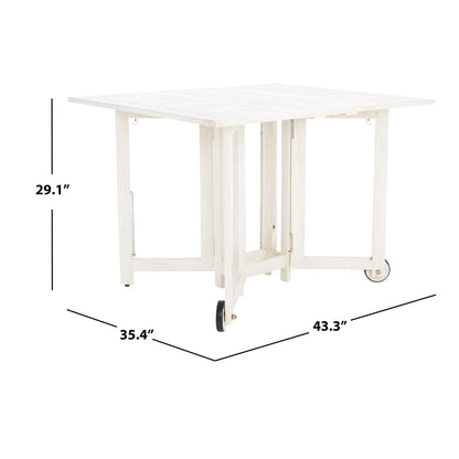 SAFAVIEH Ensemble de table de jardin Brandy 5 pièces pour extérieur - 43L x 35P x 29H (en pouces)