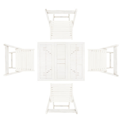 SAFAVIEH Ensemble de table de jardin Brandy 5 pièces pour extérieur - 43L x 35P x 29H (en pouces)
