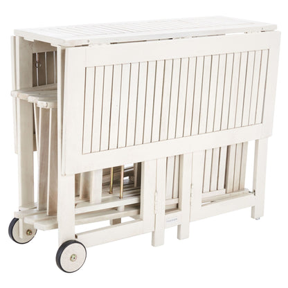 SAFAVIEH Ensemble de table de jardin Brandy 5 pièces pour extérieur - 43L x 35P x 29H (en pouces)