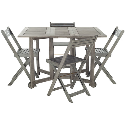 SAFAVIEH Ensemble de table de jardin Brandy 5 pièces pour extérieur - 43L x 35P x 29H (en pouces)