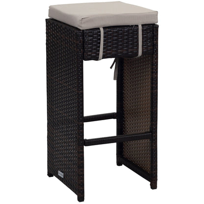 Ensemble de bar pour extérieur Euda de SAFAVIEH (7 pièces) - 74L x 150P x 107H (cm)