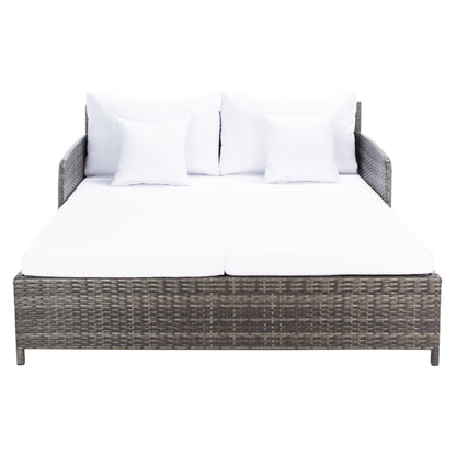 SAFAVIEH Outdoor Taniyah Wicker Daybed with Pillow & Cushions - 53W x 28D x 62H