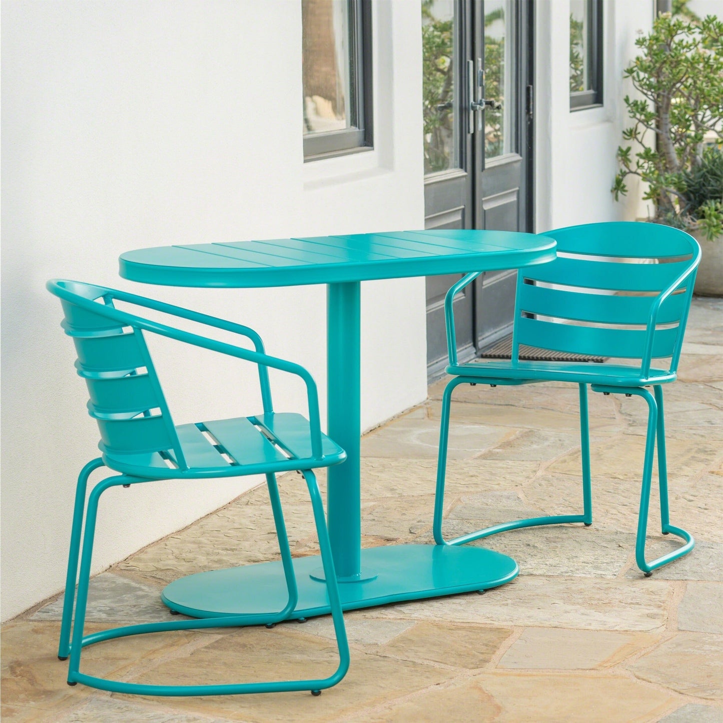 Ensemble de bistro pour extérieur Santa Monica 3 pièces de Christopher Knight Home