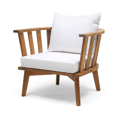 Fauteuils de jardin Sedona en bois d'acacia avec coussins (lot de 2) de Christopher Knight Home