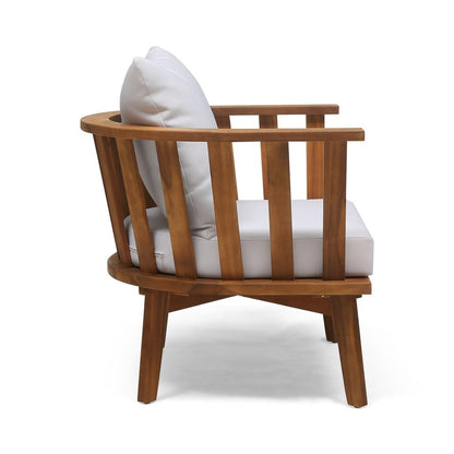 Fauteuils de jardin Sedona en bois d'acacia avec coussins (lot de 2) de Christopher Knight Home