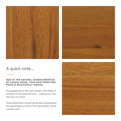 Ensemble de meubles de patio d'extérieur Tahoe en bois d'acacia, 5 pièces